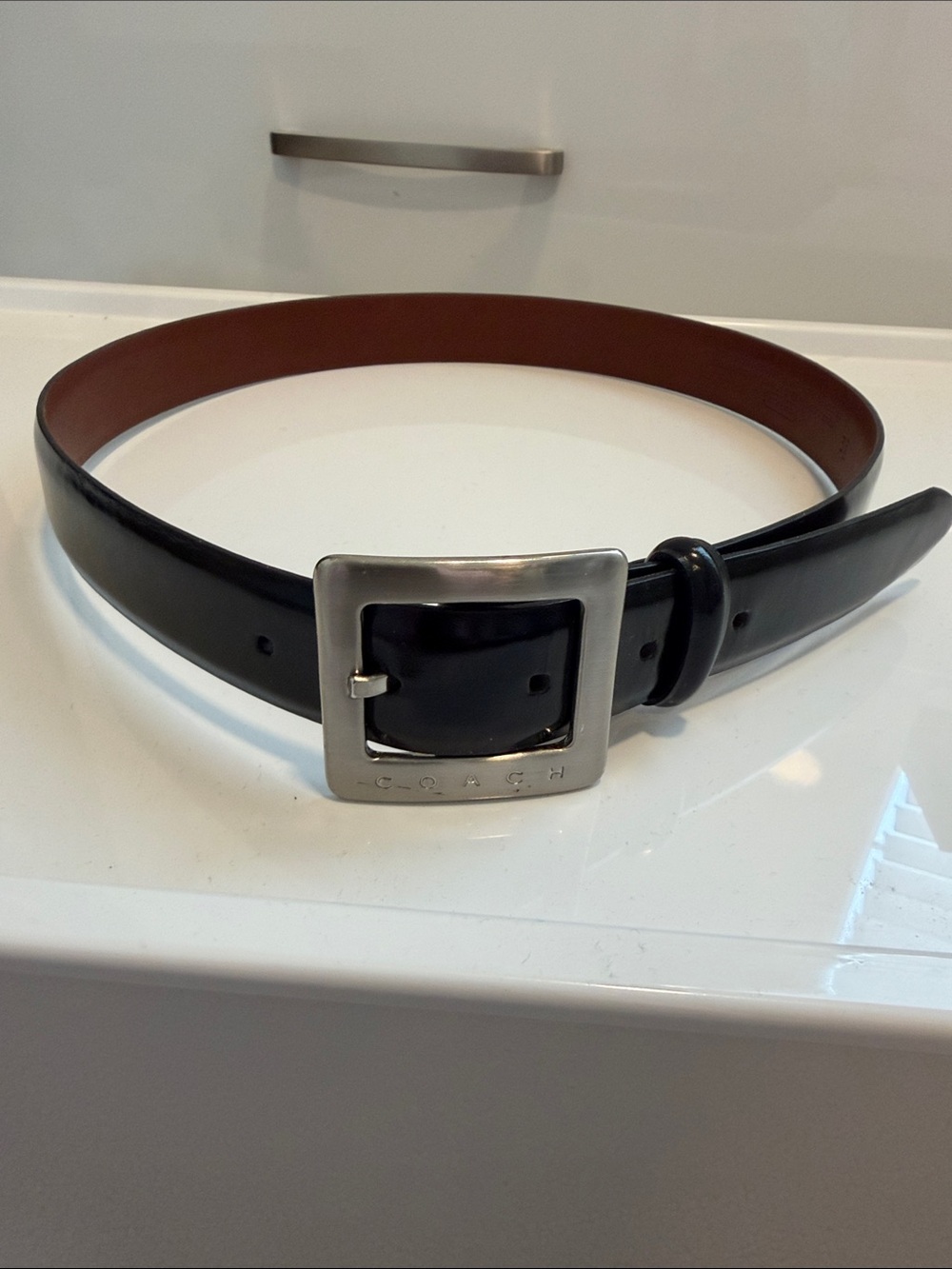 COACH Black Leather Belt